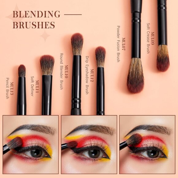 🆕 Vegan Makeup Brushes Concealer Powder Eyeshadow Blending Eyeliner Cosmetic - Picture 3 of 9